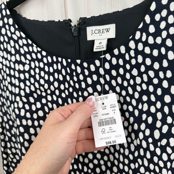 J. Crew Women’s 6 Basketweave Oncilla Animal Print Dress New - Picture 2 of 5